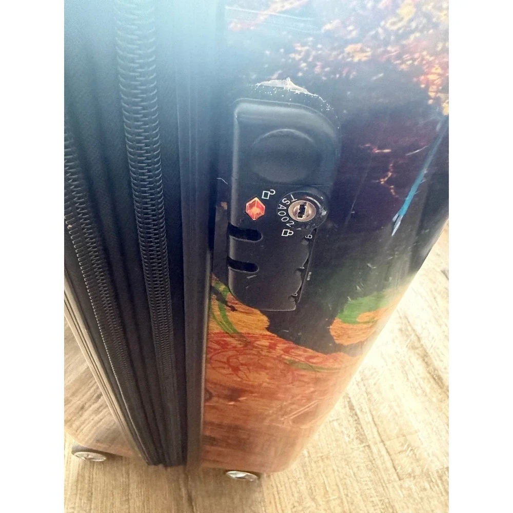 Heys World Map Voyage Hardside Spinner Suitcase Multicolor Carry-On Luggage 